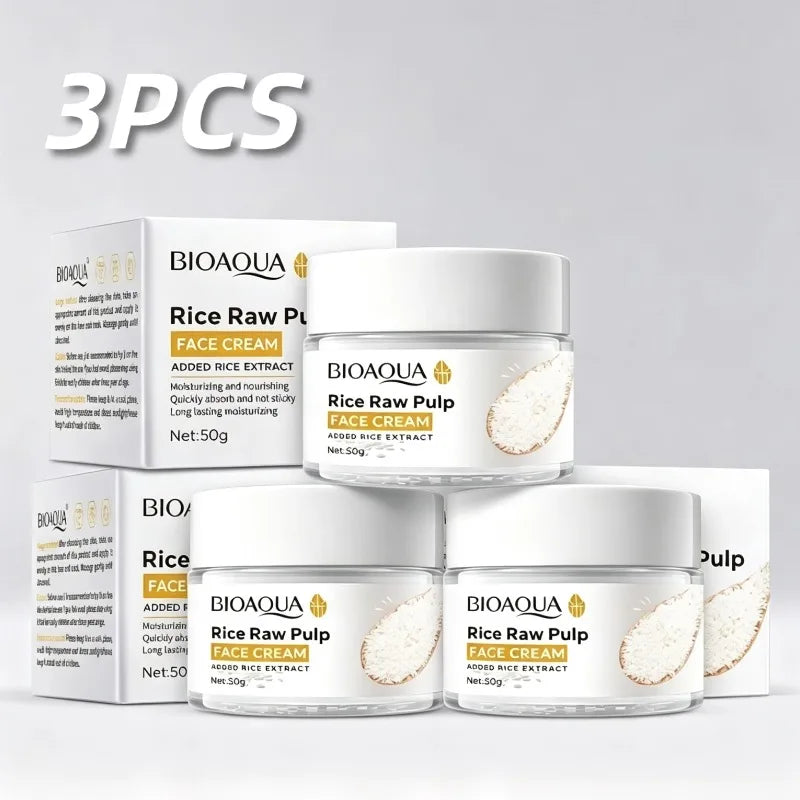 🌾 BIOAOUA PURETÉ DE RIZ | Crème visage 50 g