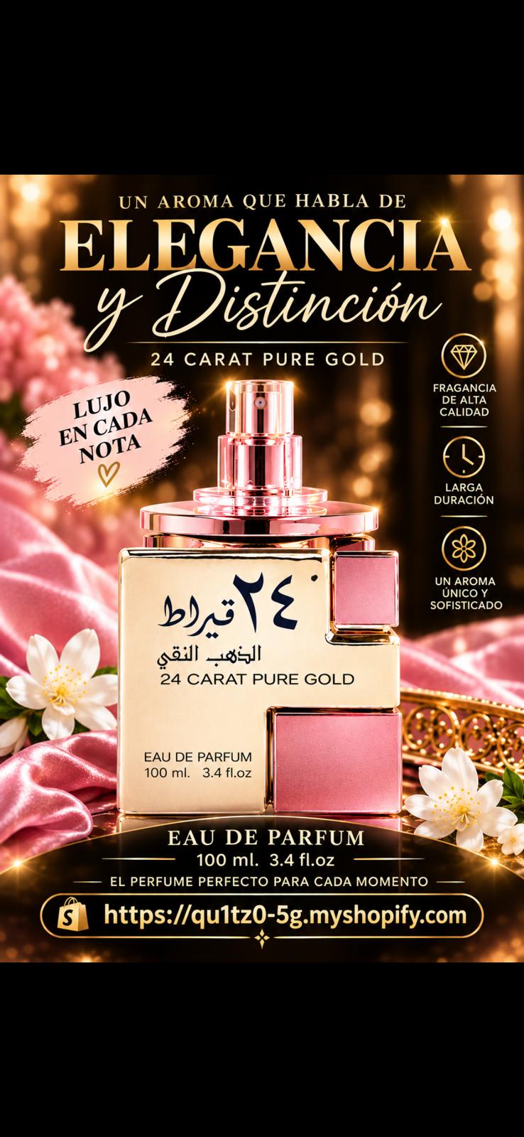 LATTAFA 24 Karat Pure Gold | Eau de Parfum Oriental Amaderado 100 ml