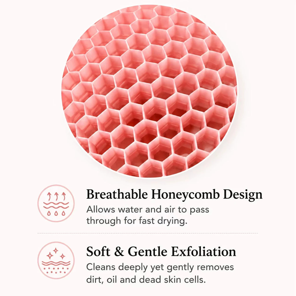 Gant de bain exfoliant en nid d'abeille, éponge de massage douce pour le nettoyage en profondeur du corps et l'élimination des peaux mortes