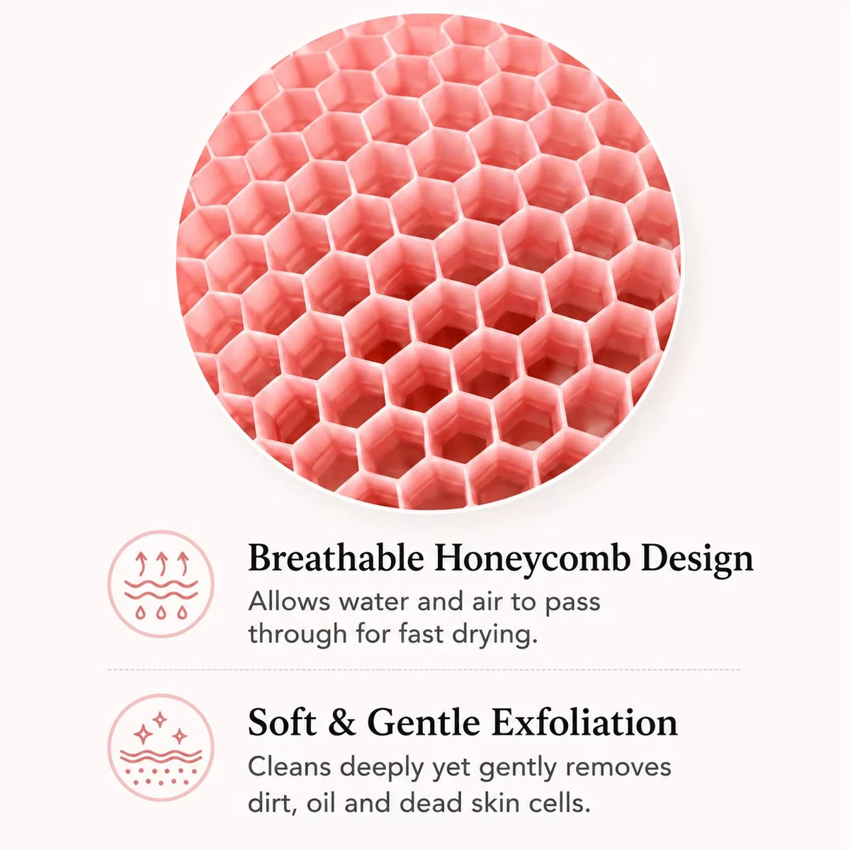 Gant de bain exfoliant en nid d'abeille, éponge de massage douce pour le nettoyage en profondeur du corps et l'élimination des peaux mortes