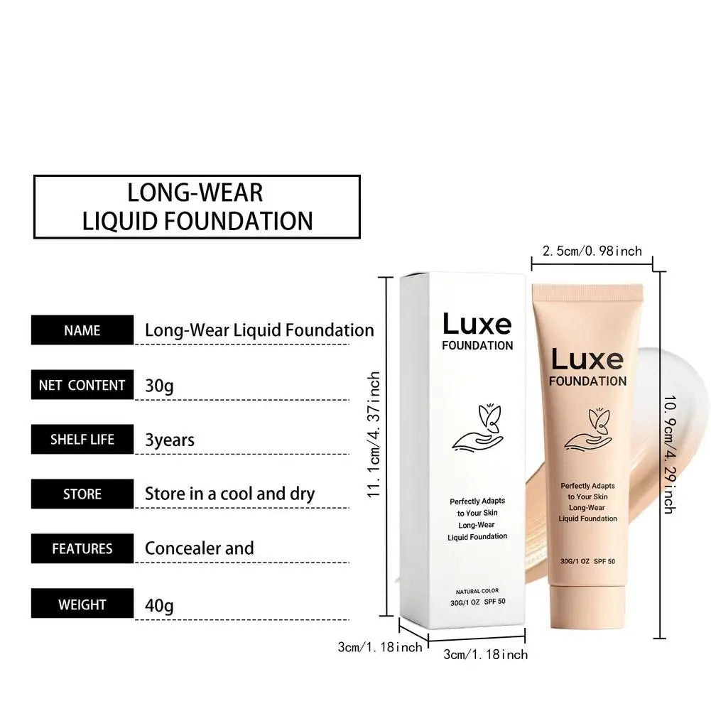 Fond de Teint Liquide Luxe K-Beauty 💄 — Color-Adjusting, Couvrance Totale, SPF50 & Tenue 12h | 30g