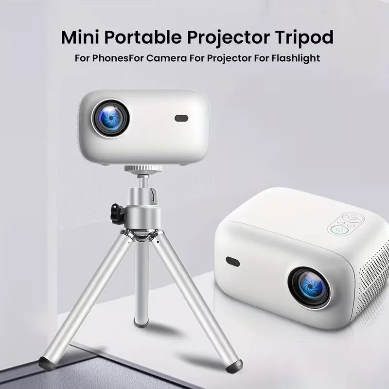 迷你投影仪三脚架 360° 可旋转高度可调，适用于 HY300 PRO+ HY310 HY320，通用型便携式铝合金 TP360