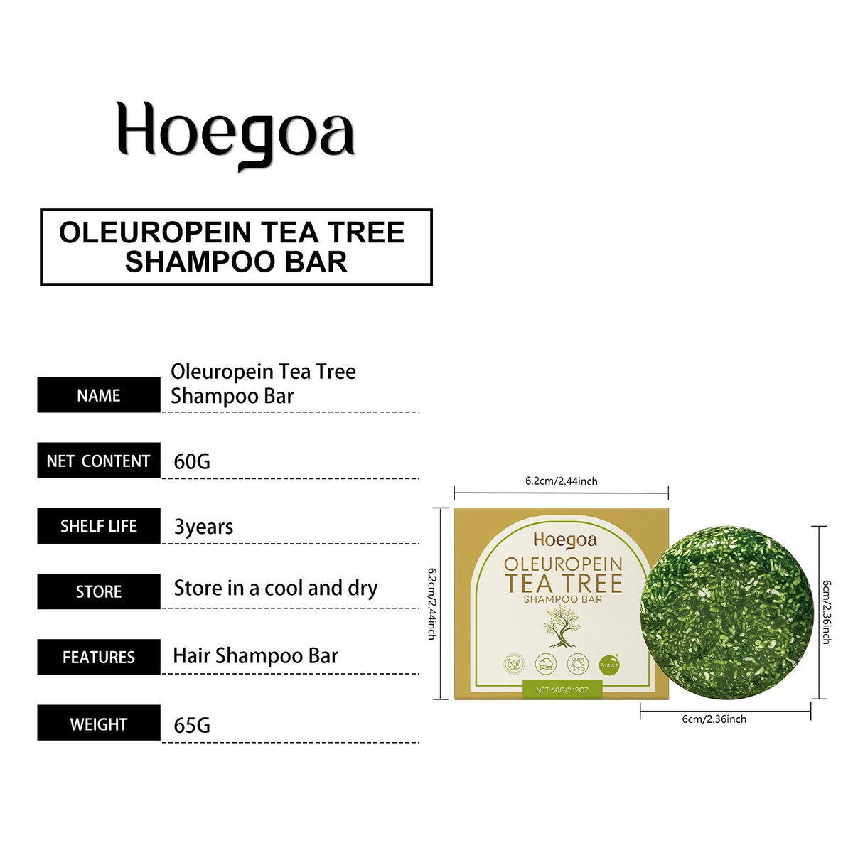 Tea Tree Shampoo Bar Dandruff Removal Oil Control Scalp Cleansing Damaged Hair Repair Natural Herbal Solid Hair Soap 60g