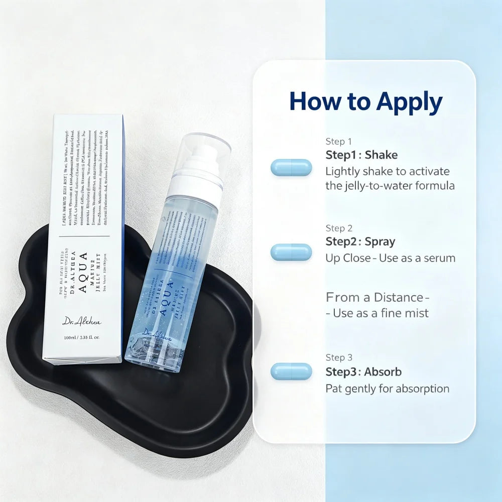 Dr.Althea Aqua Marine Watery Cream para todo tipo de piel Cuidado de hidratación profunda con ácido hialurónico, guaiazuleno y PDRN vegano calmante