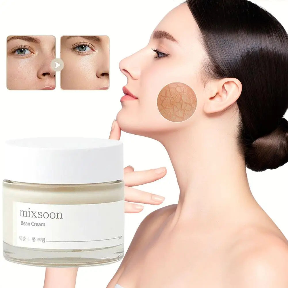 Korean Mixsoon Bean Skincare Set Hydrating Cream SPF50 Sunscreen Cleanser Serum Brightening Nourishing & Smoothing Skin