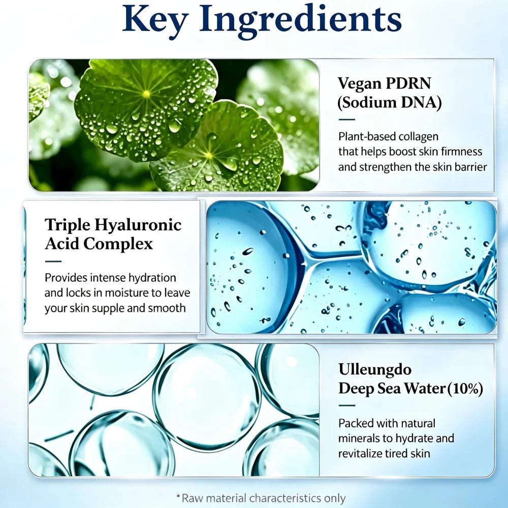 Dr.Althea Aqua Marine Watery Cream para todo tipo de piel Cuidado de hidratación profunda con ácido hialurónico, guaiazuleno y PDRN vegano calmante