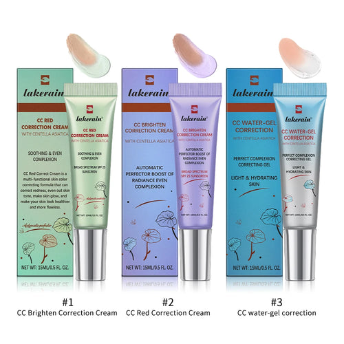 K-Beauty Water-Gel CC Cream von lakerain 💧 — Anpassungsfähiger Farbton, Centella Asiatica & Feuchtigkeit | 15 ml | 3 Farbtöne