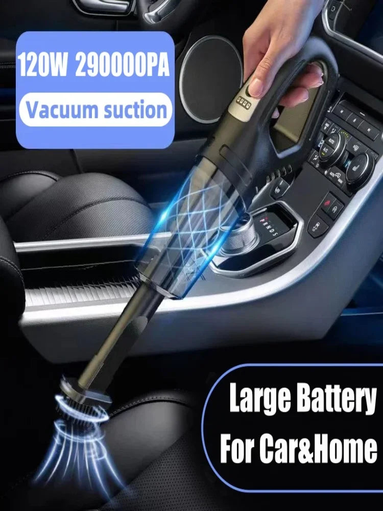 Aspirateur Portable Sans Fil NYNY 🌀 — 120W, Sec & Humide, Charge Rapide | Voiture, Maison & Animaux