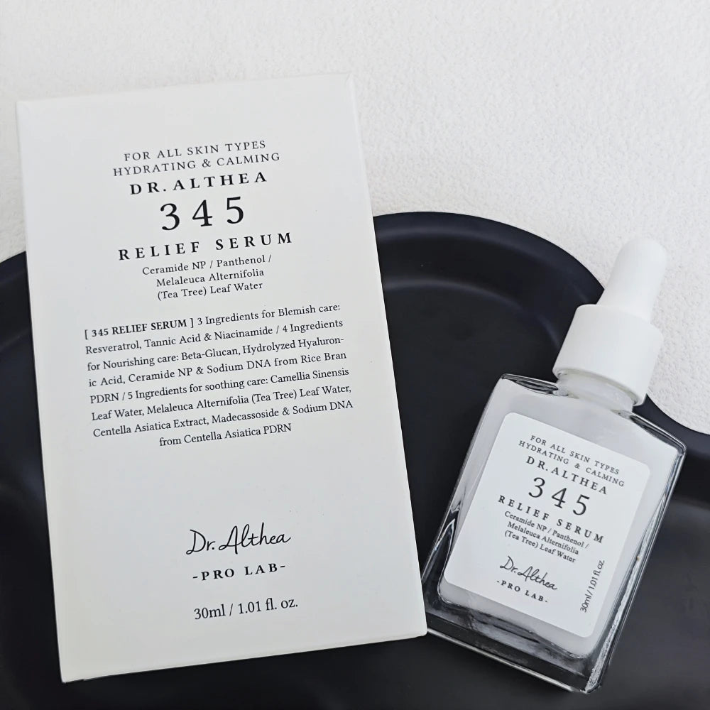 DR ALTHEA 345 Relief Serum 30ml Sérum calmante para piel sensible, imperfecciones, rojeces, árbol de té, ceramida, esencia hidratante no pegajosa