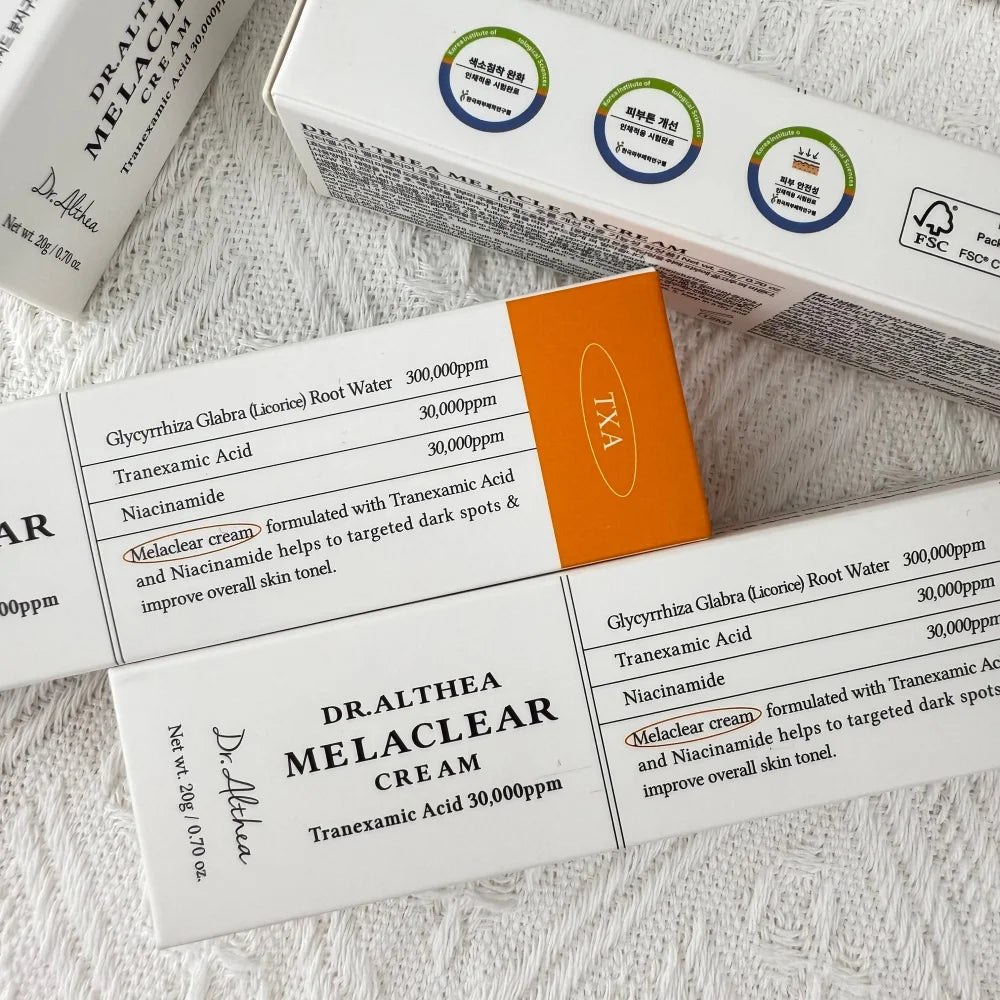 Dr. Althea Melaclear Cream, Even Skin Tone Cream, Acne Mark Cream, Dark Spot Cream, Fades Acne Marks, Sun Spot Care, Korean Face Cream