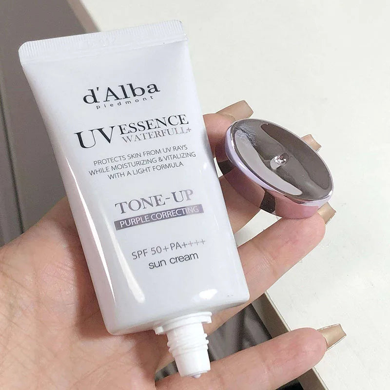 D'Alba SPF50+ Protector Solar Coreano UV Essence Waterfull Sun Cream Bloqueador Solar Crema Facial Hidratante Suave 50ml