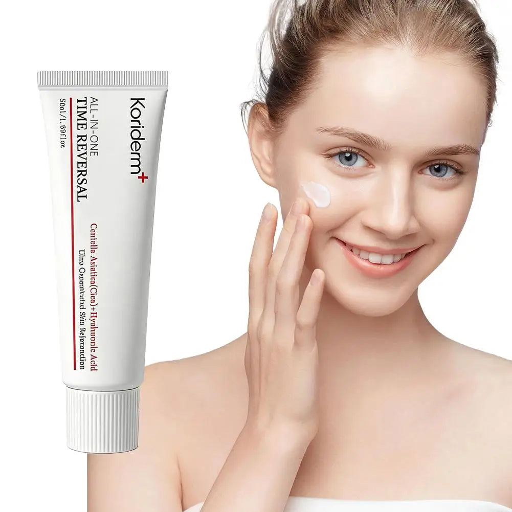 Korean Centella Asiatica Hyaluronic Acid Time Reverse Cream - Fast-Absorbing, Brightening, Ultra Oxidative Stress Repair