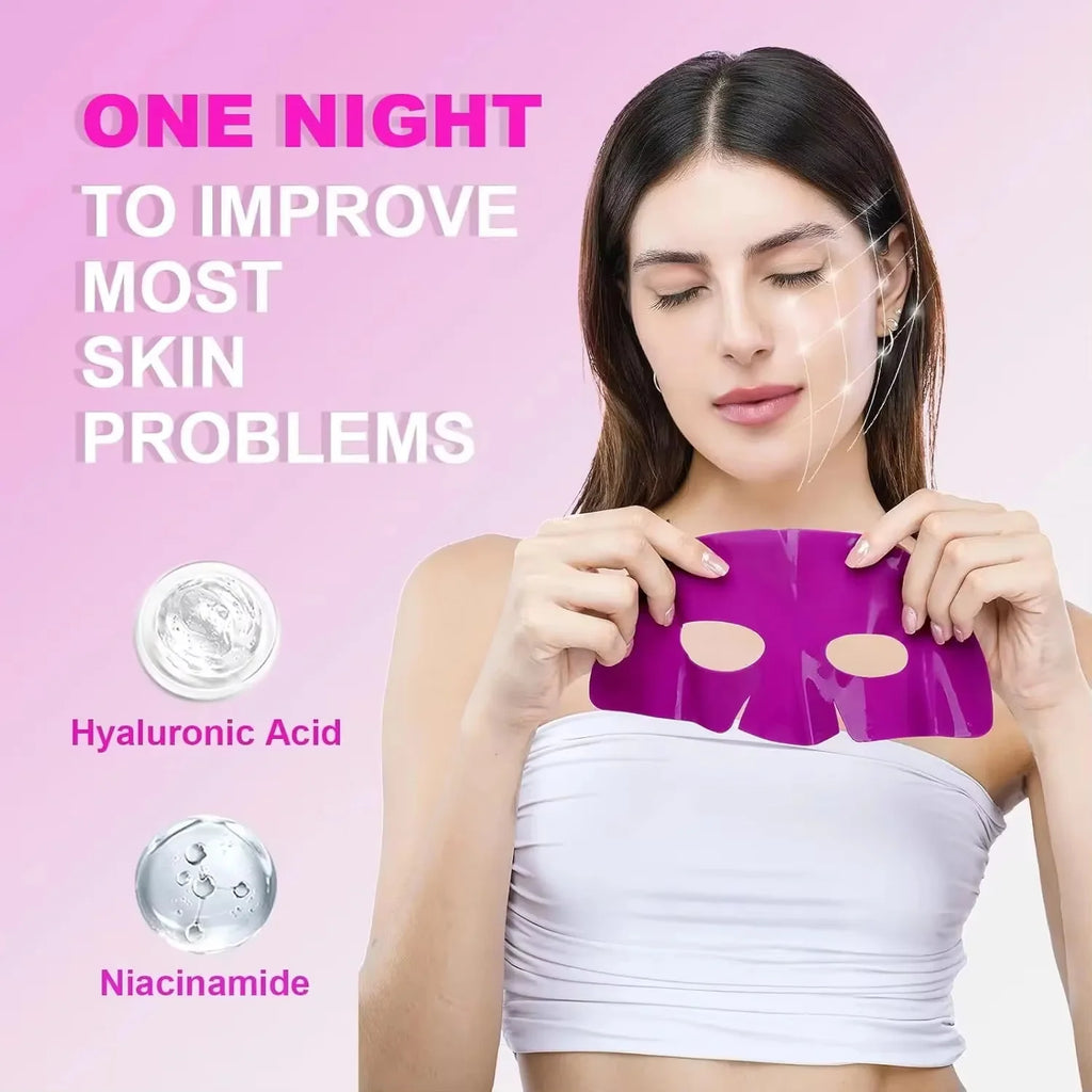 eelhoe Collagen Face Mask 🌟 — Anti-Wrinkle, Radiance, Hyaluronic Acid & Niacinamide | 1 or 3 pcs