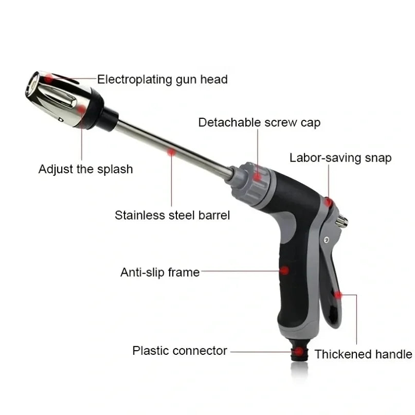Pistolet Haute Pression T8 💦 — Débit Variable, Lavage Voiture & Arrosage Jardin | Solo ou Kit