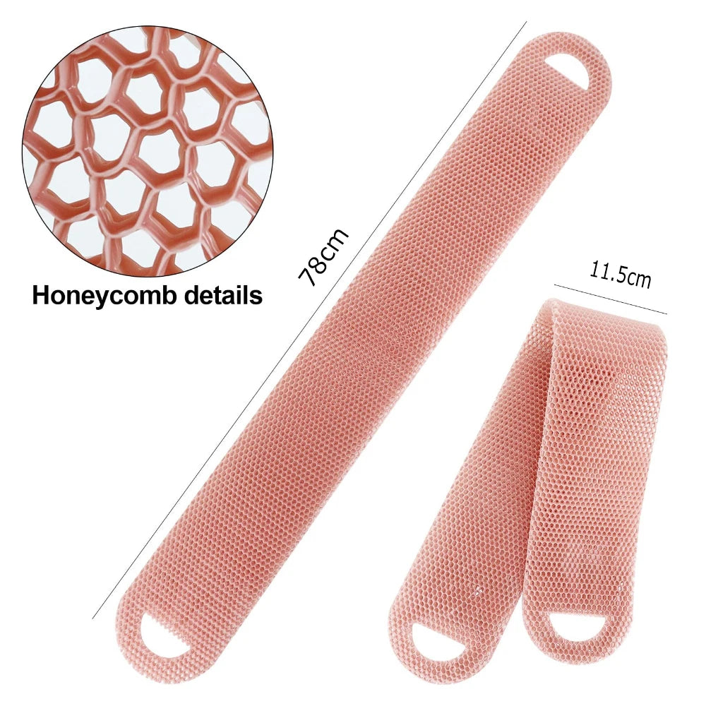 Exfoliating Body Scrub, Honeycomb Body Scrubber, Back Scrubber for Spa Shower, Exfoliating Shower Mitt Sponges for All Skin Types