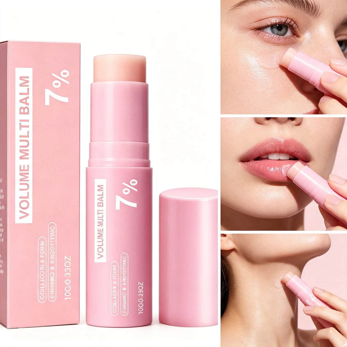 بلسم ستيك الكولاجين المعزز للحجم بنمط الجمال الكوري (K-Beauty) 🌸 — للوجه والشفاه والعينين، ترطيب مكثف | 10 جم إلى 60 جم | معتمد من CPNP