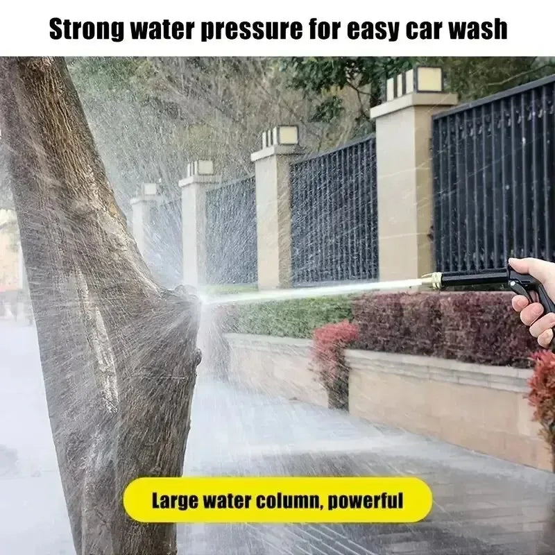 Pistolet d'Arrosage Haute Pression Portable 💧 — Réglable, Universel Voiture, Jardin & Animaux | Noir