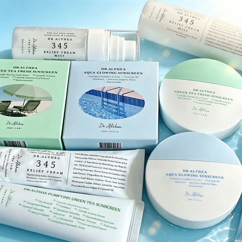 Protector solar refrescante de té verde Dr. Althea, crema antioxidante, hidratante y reparadora facial, productos coreanos para el cuidado de la piel