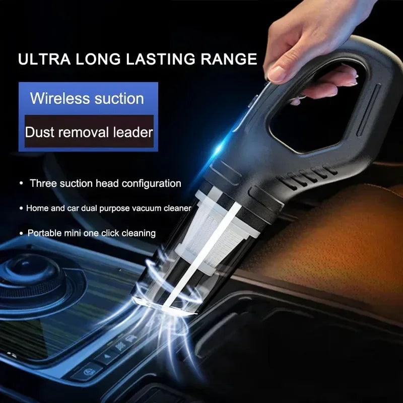 NYNY Cordless Portable Vacuum Cleaner 🌀 — 120W, Wet & Dry, Fast Charging | Car, Home & Pets