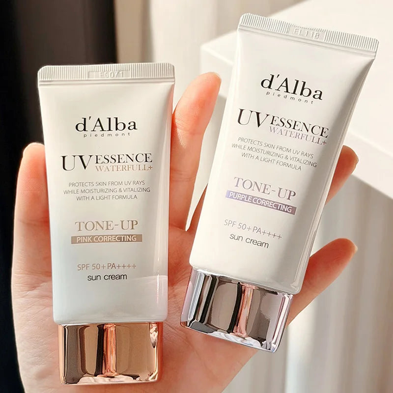 Protector solar D'Alba SPF50+ Esencia coreana UV Waterfull Sun Cream Bloqueador solar Crema facial hidratante suave 50ml