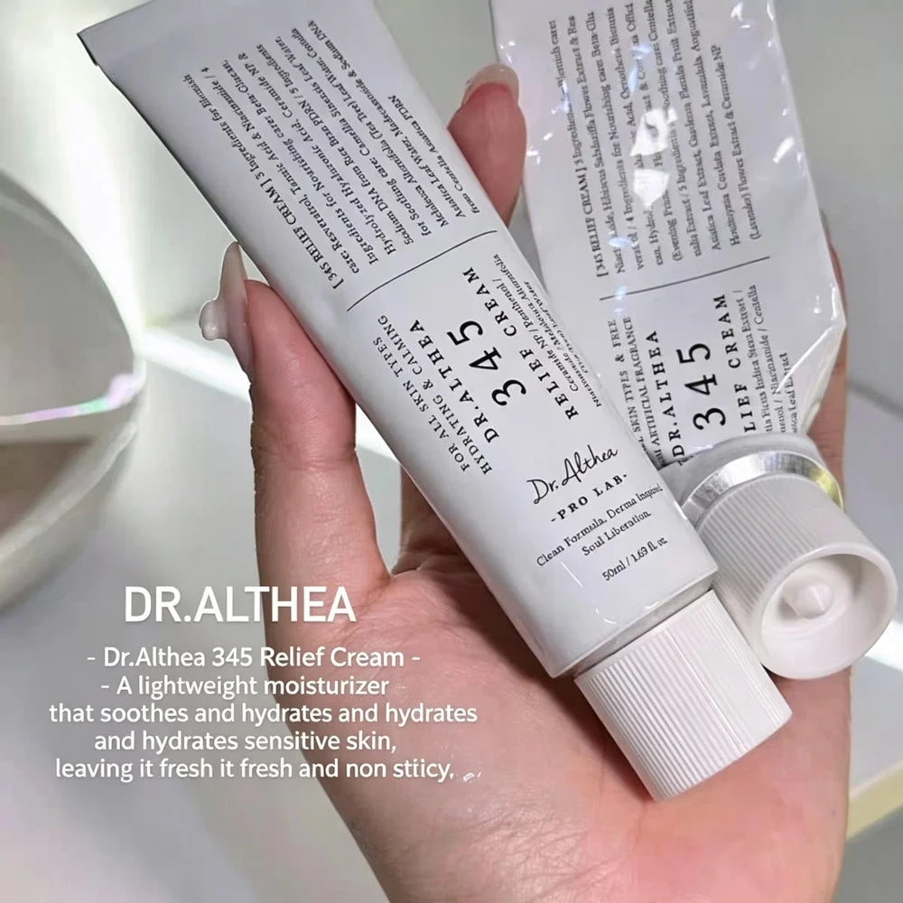 Crema reparadora Dr. Althea 345 Relief Cream 147, crema de barrera, crema hidratante facial, cuidado de la piel coreano, calmante y reparador para piel sensible