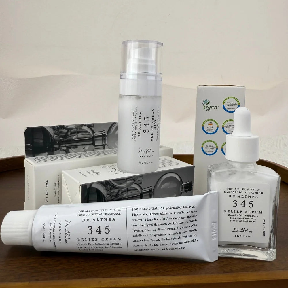 Dr. Althea 345 Series Vegan Skincare Set: Korean original skincare brand that meets your daily skincare needs and soothes sensitivity.