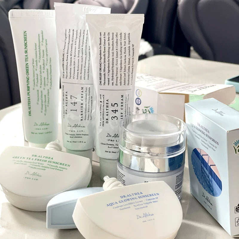 Protector solar refrescante de té verde Dr. Althea, crema antioxidante, hidratante y reparadora facial, productos coreanos para el cuidado de la piel