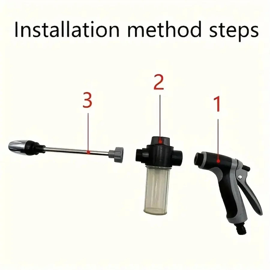 Pistolet Haute Pression Portable 💦 — Lavage Voiture, Arrosage Jardin & Nettoyage Multifonction