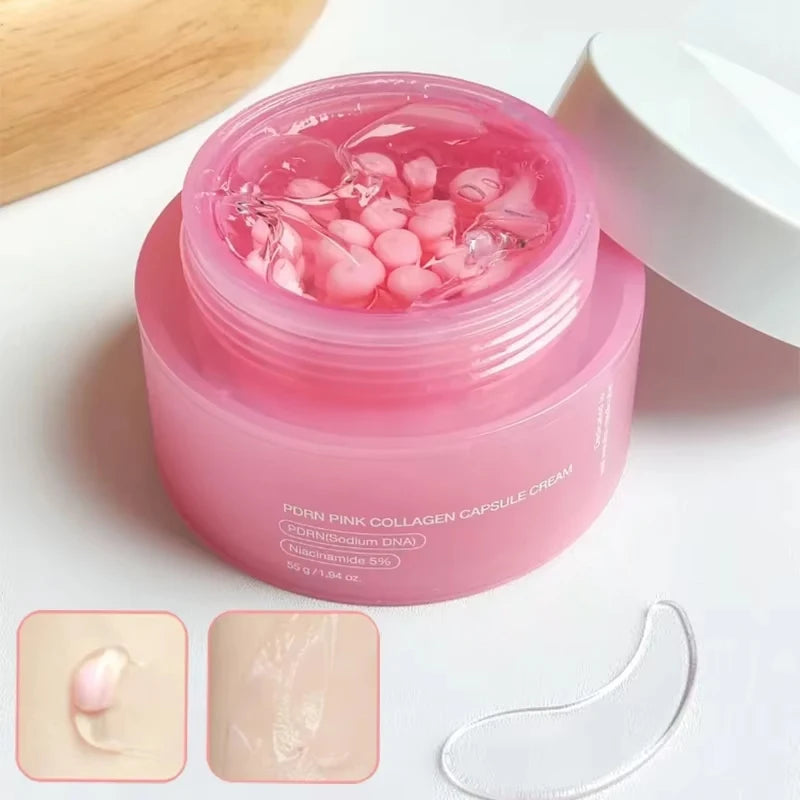 Crema en Cápsulas de Colágeno Rosa PDRN y Niacinamida LUXURYTO 🌸 — Tono Uniforme, Hidratación Ligera y Luminosidad