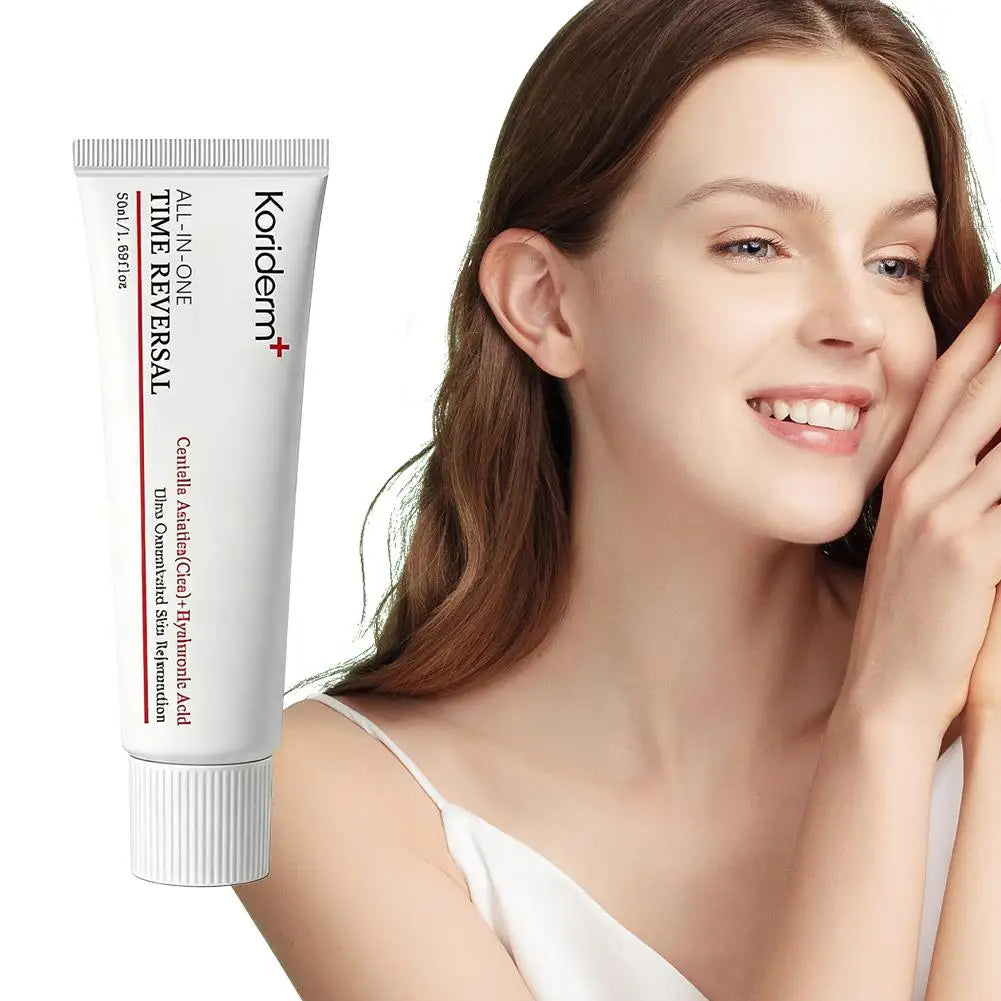 Korean Centella Asiatica Hyaluronic Acid Time Reverse Cream - Fast-Absorbing, Brightening, Ultra Oxidative Stress Repair