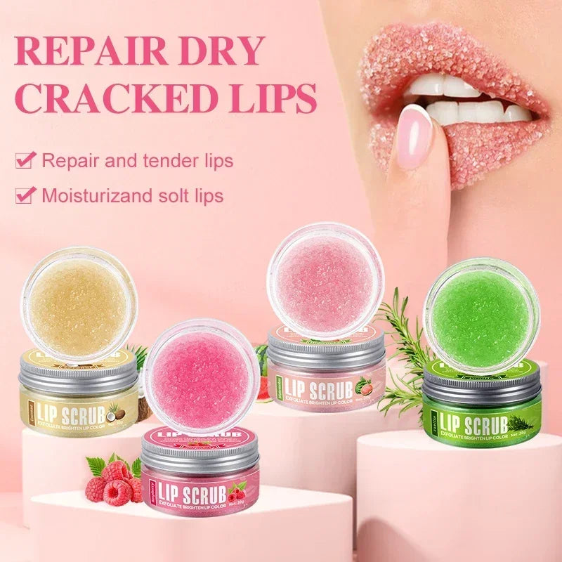 Exfoliante labial 30g frambuesa vainilla coco sandía, iluminador, exfoliante, hidratante, regalo para mujeres