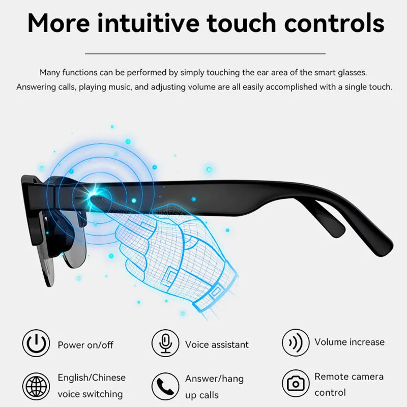 Lunettes audio Lenovo D12 à commandes tactiles 🕶️