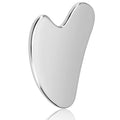 Juego de rodillo facial y Gua Sha de acero inoxidable 304, herramientas faciales para rostro y cuerpo, drenaje linfático, tensión facial, duradero