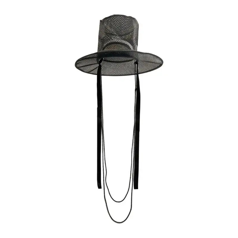 🖤 Chapeau Joseon Haut-de-Forme Mesh Noir