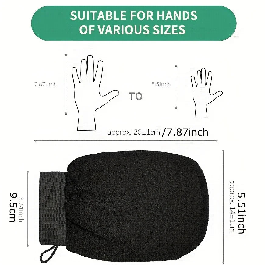 1 unidad de guante exfoliante profundo - Guante de fibra 100% viscosa para limpiar la piel y eliminar la piel muerta y la suciedad