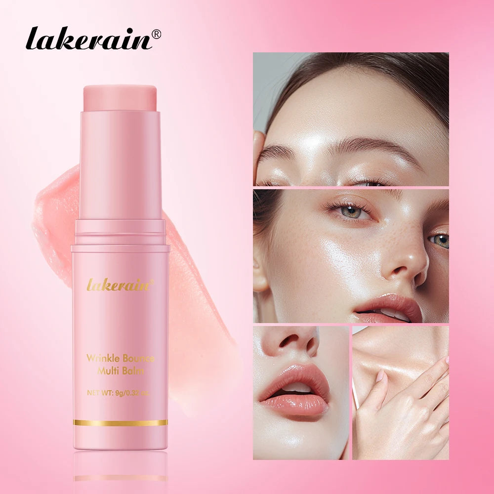 K-Beauty Hydrating Rose Balm Stick 💗 lakerain — Eyes, Cheeks & Neck | Anti-Wrinkle, Makeup Base 9g