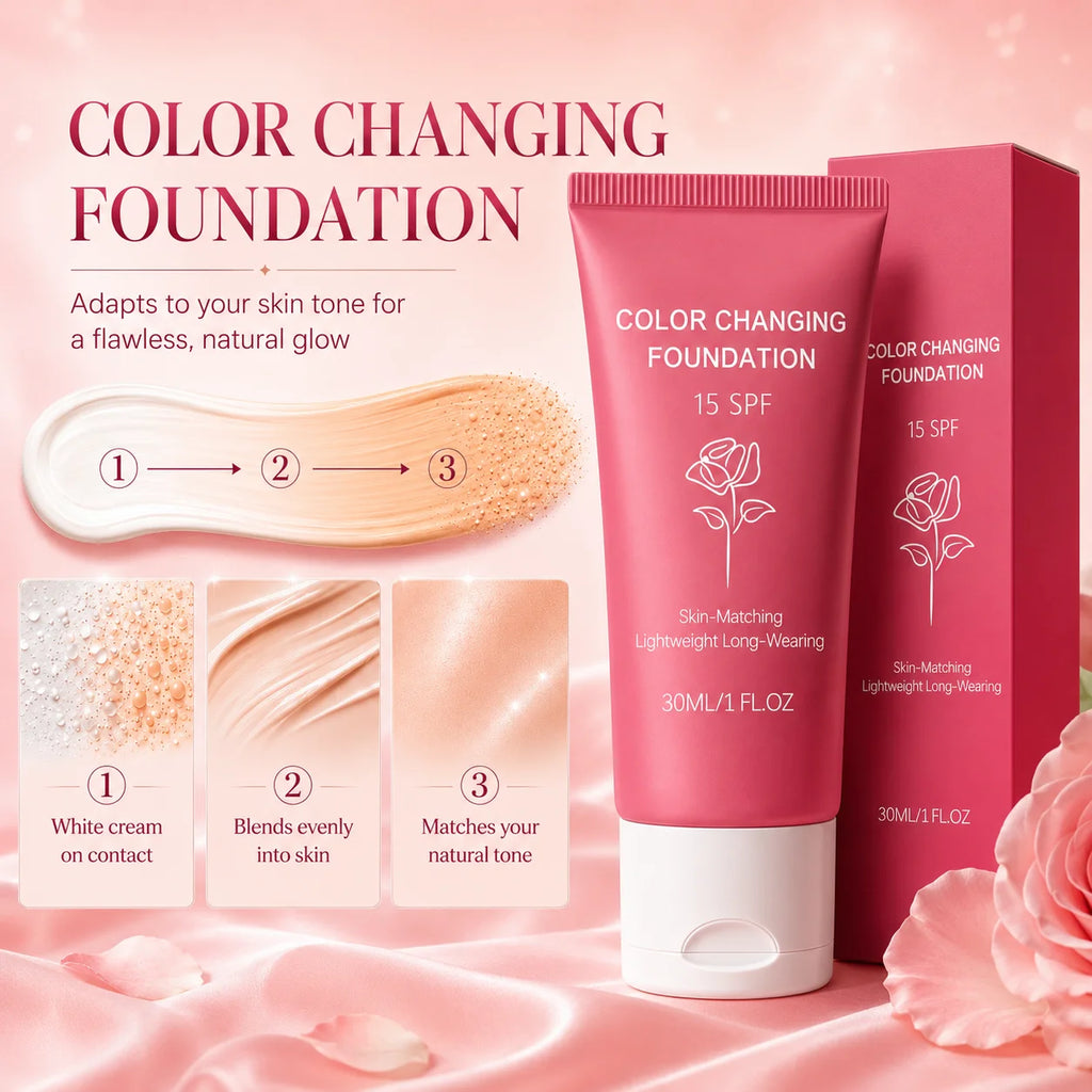 K-Beauty Foundation 💧 — Self-Adapting Shade, Natural Coverage & SPF15 30g