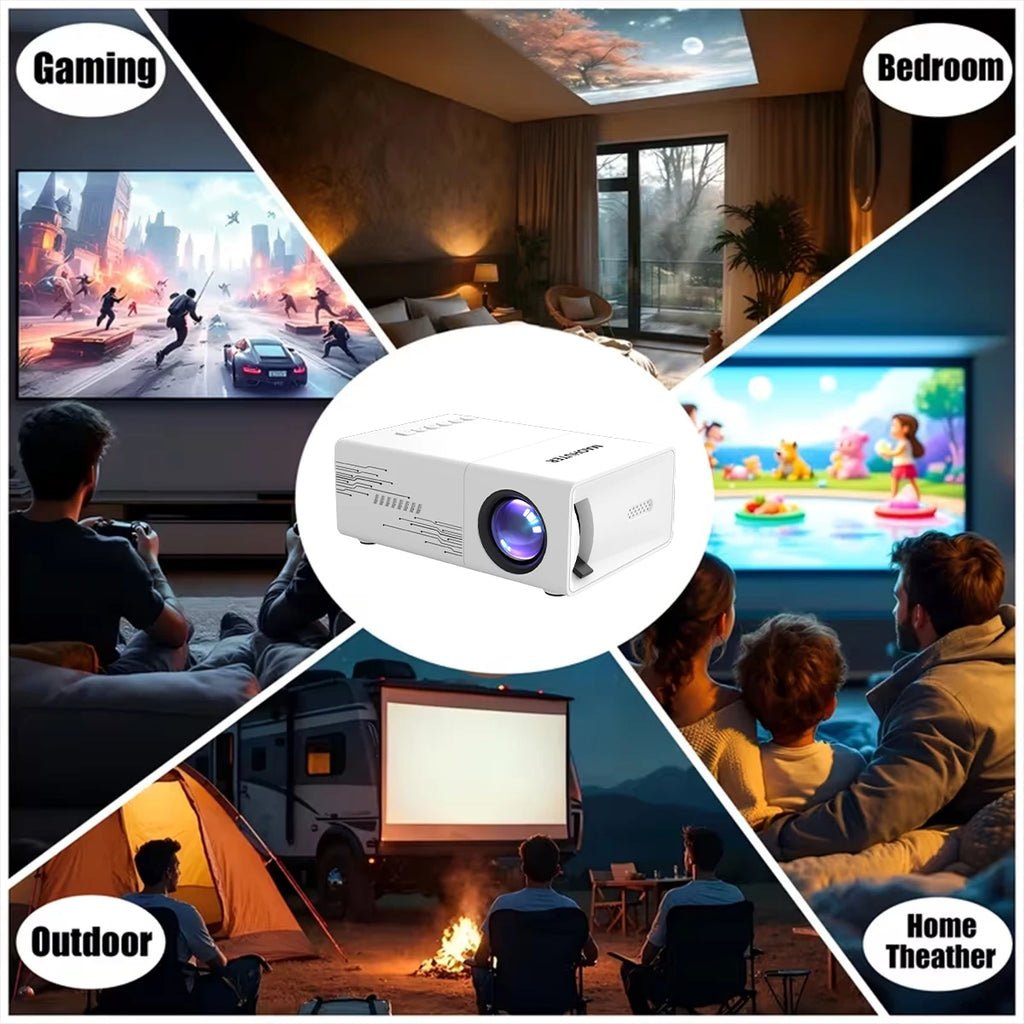 HD Mini Projector Home Theater Effect, Built-In Speaker, For Home/Office/School/Party, With Remote Control For Immersive Viewing
