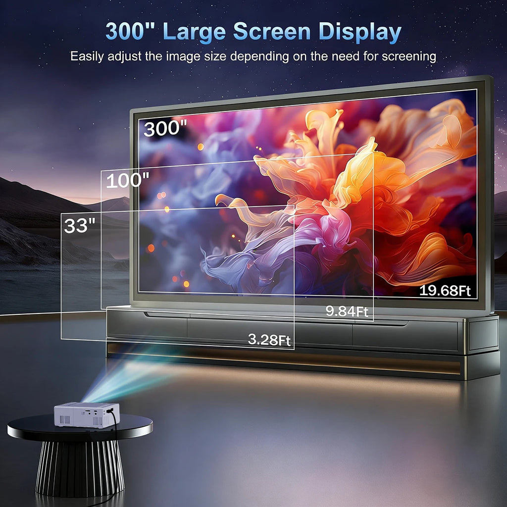 HD Mini Projector Home Theater Effect, Built-In Speaker, For Home/Office/School/Party, With Remote Control For Immersive Viewing