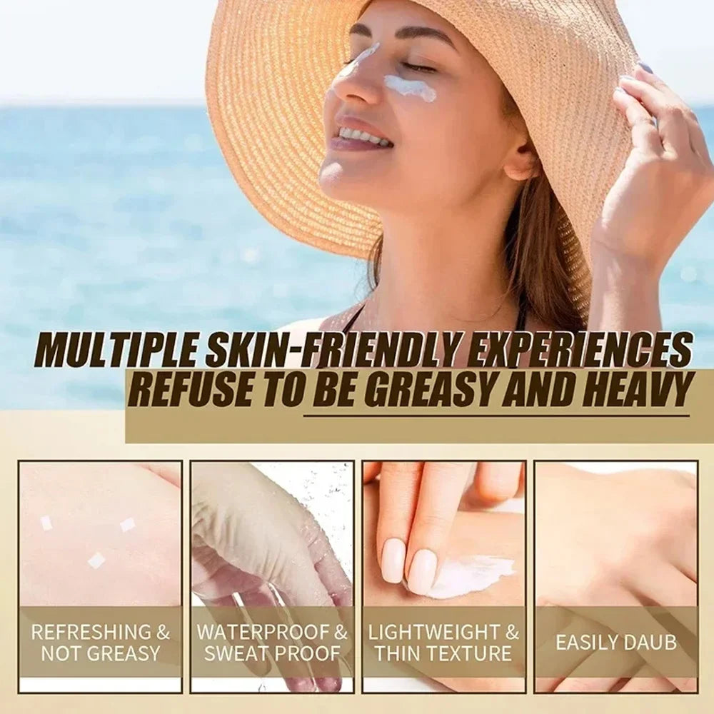 Protector solar SPF50+ coreano con probióticos de arroz, bloqueador solar, crema blanqueadora, suero hidratante facial suave anti UV, 50 ml
