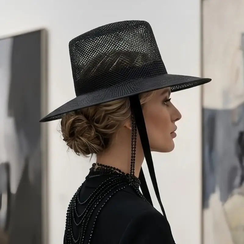 🖤 Chapeau Joseon Haut-de-Forme Mesh Noir