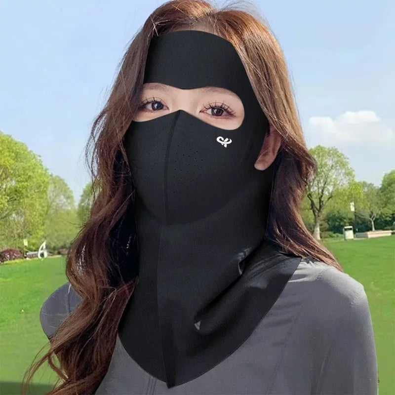 Mascarilla Solar 3D K-Beauty ☀️🧣 — Protección UV UPF50+, Efecto Refrescante Glacial y Cobertura Integral de Rostro y Cuello