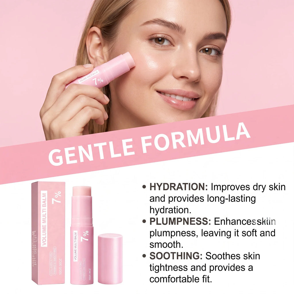 بلسم ستيك الكولاجين المعزز للحجم بنمط الجمال الكوري (K-Beauty) 🌸 — للوجه والشفاه والعينين، ترطيب مكثف | 10 جم إلى 60 جم | معتمد من CPNP