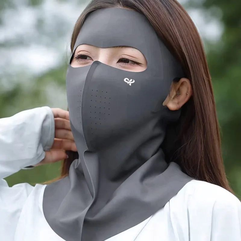 Mascarilla Solar 3D K-Beauty ☀️🧣 — Protección UV UPF50+, Efecto Refrescante Glacial y Cobertura Integral de Rostro y Cuello