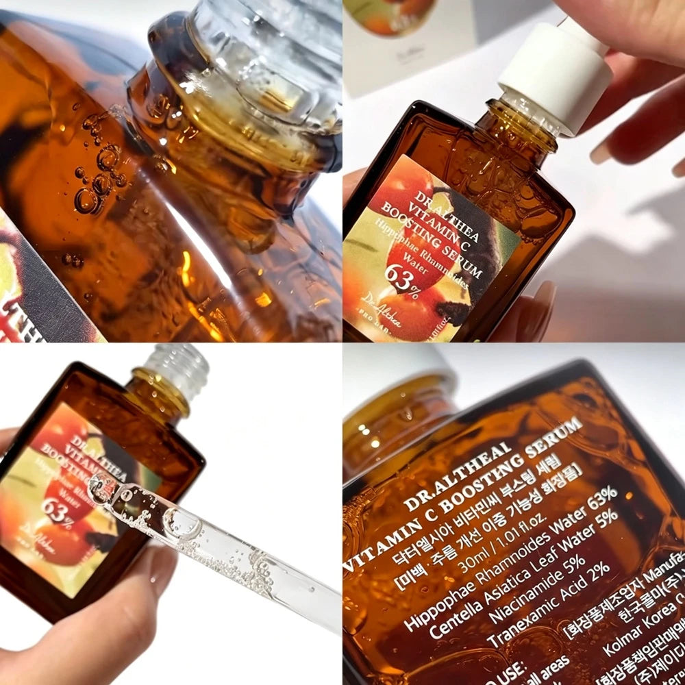 Suero potenciador Dr. Althea Vitamin C63, corrector de manchas oscuras, suero facial iluminador con espino amarillo, cosmética coreana vegana
