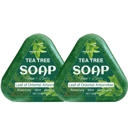 🌿 Savon Tea Tree Multi-Usage Visage, Corps & Cheveux — Romarin, Menthe, Aloe & Arborvitae | Hydratant Naturel
