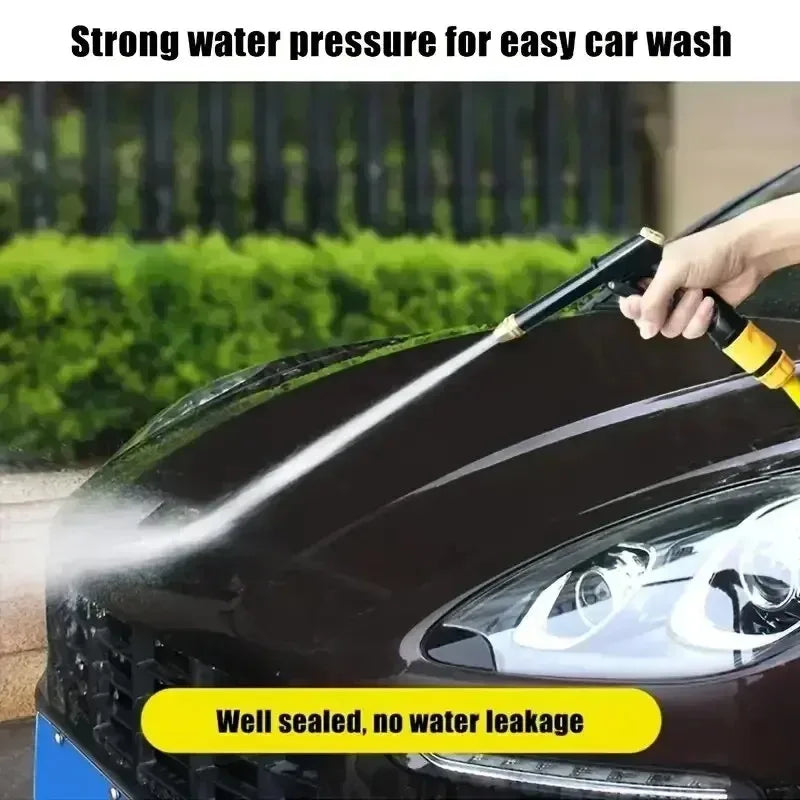 Pistolet d'Arrosage Haute Pression Portable 💧 — Réglable, Universel Voiture, Jardin & Animaux | Noir