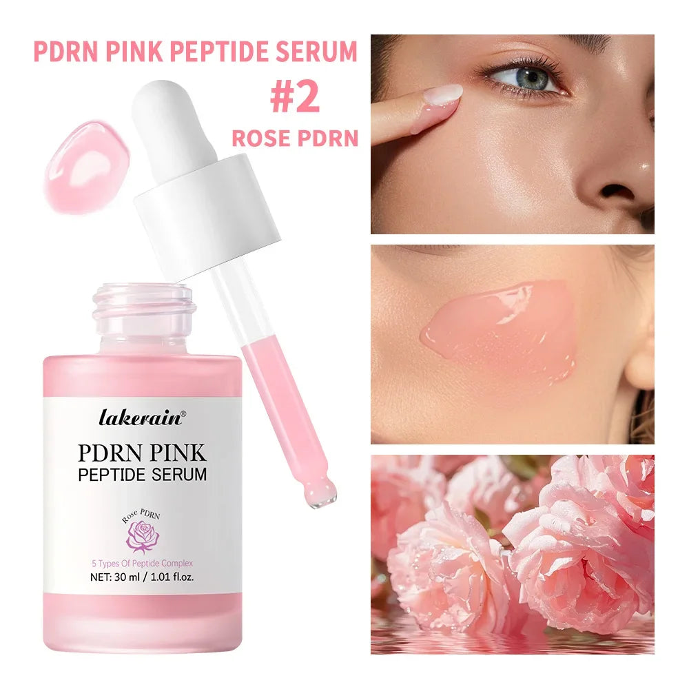 Sérum de péptidos rosa con ADN de salmón PDRN, sérum Pink Glow, elimina la oscuridad de la piel, hidratante, humectante, reafirmante, cuidado de la piel coreano