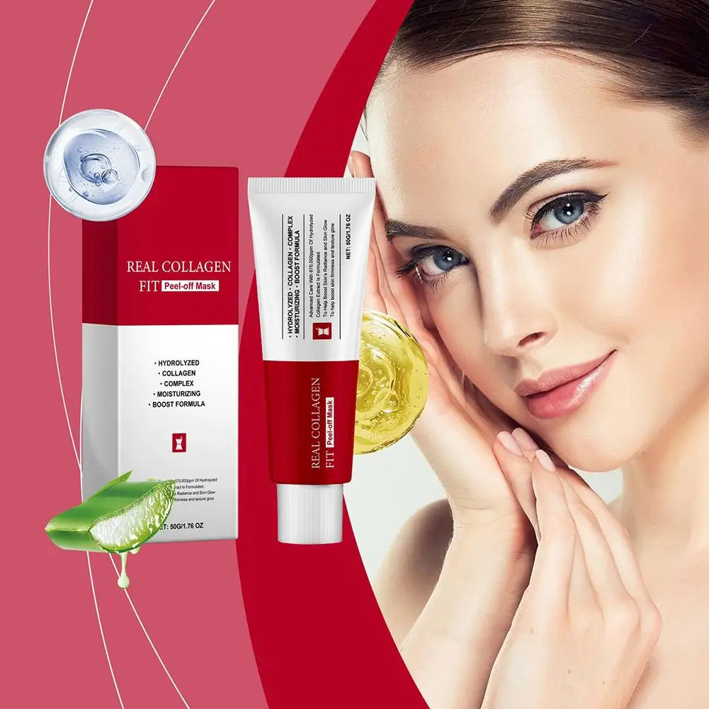 Mascarilla Peel-Off de Colágeno Hidrolizado K-Beauty 🌙 — Hidratación, Antiarrugas y Mascarilla Nocturna | 50g y 75g | 3 Tonos