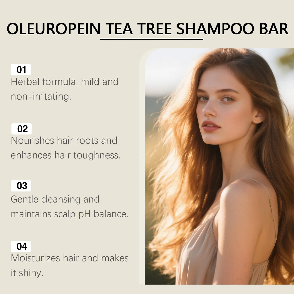 Tea Tree Shampoo Bar Dandruff Removal Oil Control Scalp Cleansing Damaged Hair Repair Natural Herbal Solid Hair Soap 60g